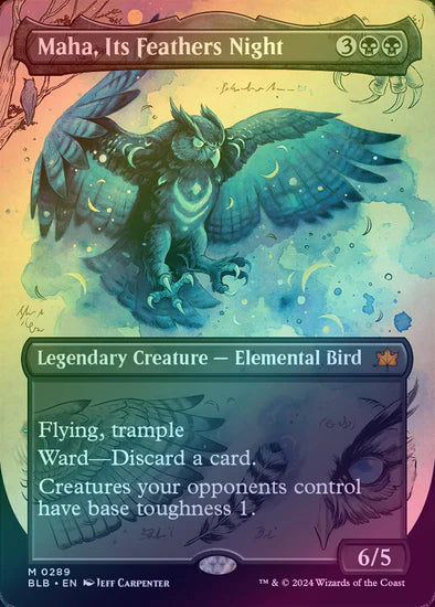 Maha, Its Feathers Night - Borderless Foil